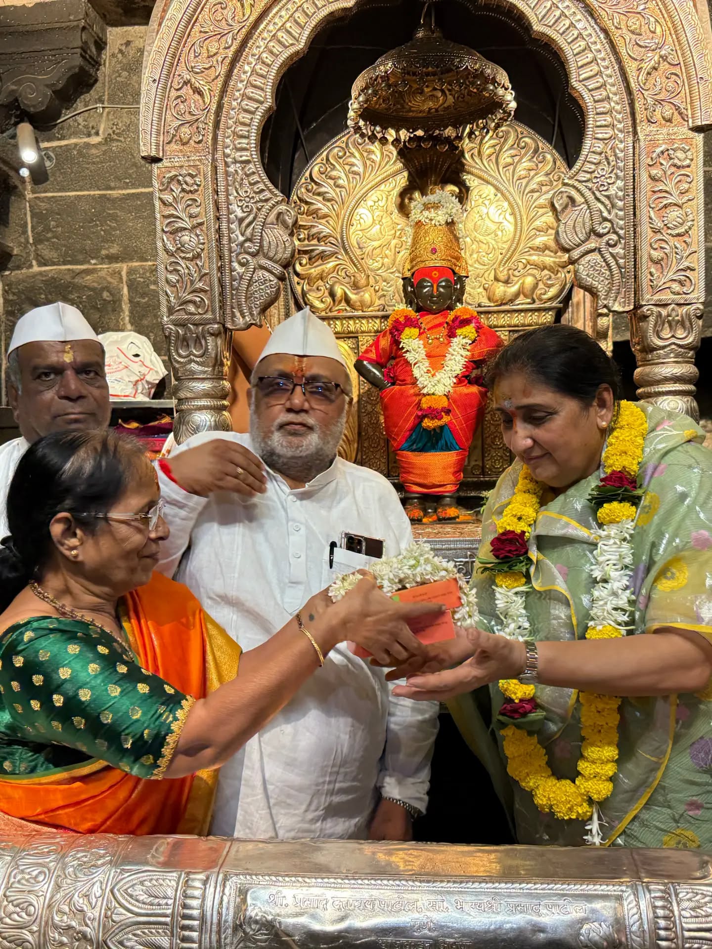 Sunetra Pawar Vitthal Rukmini Mandir Pandharpur