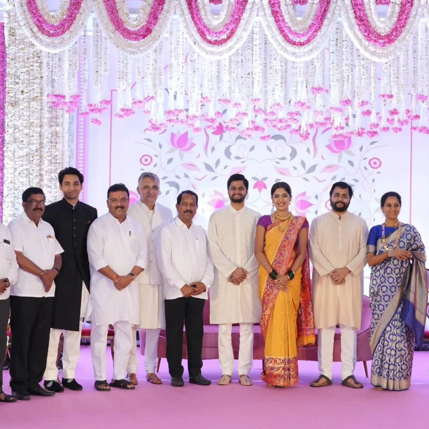 Supriya Sule Banarasi Saree Look For Revati Sule Reception
