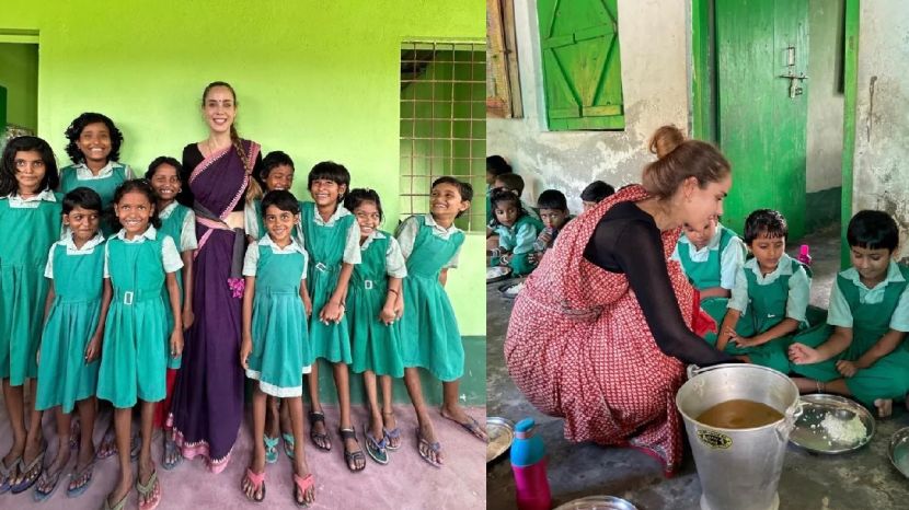 Swiss woman free school India