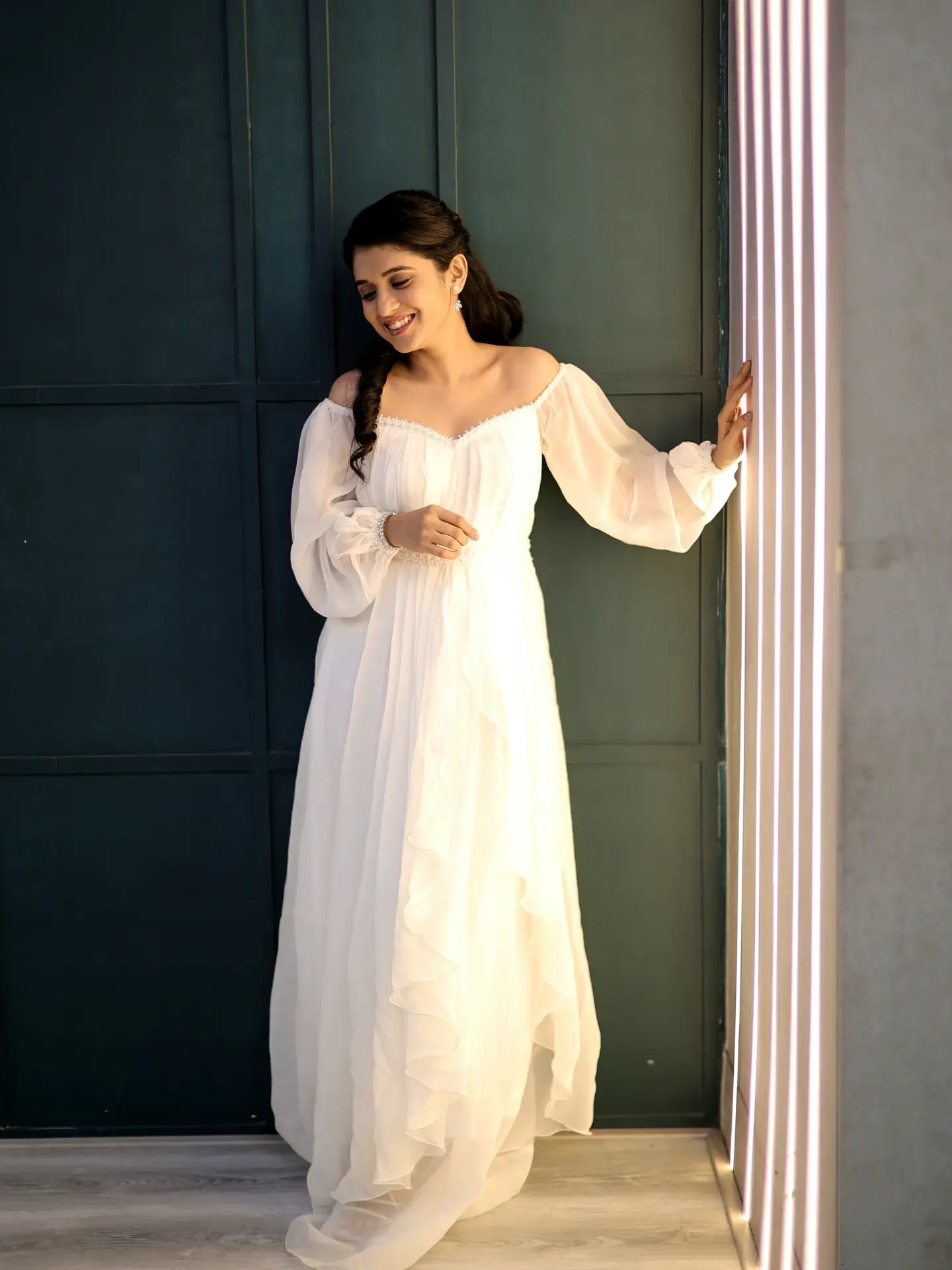 Vaishnavi Kalyankar Gaikwad White Dress Look