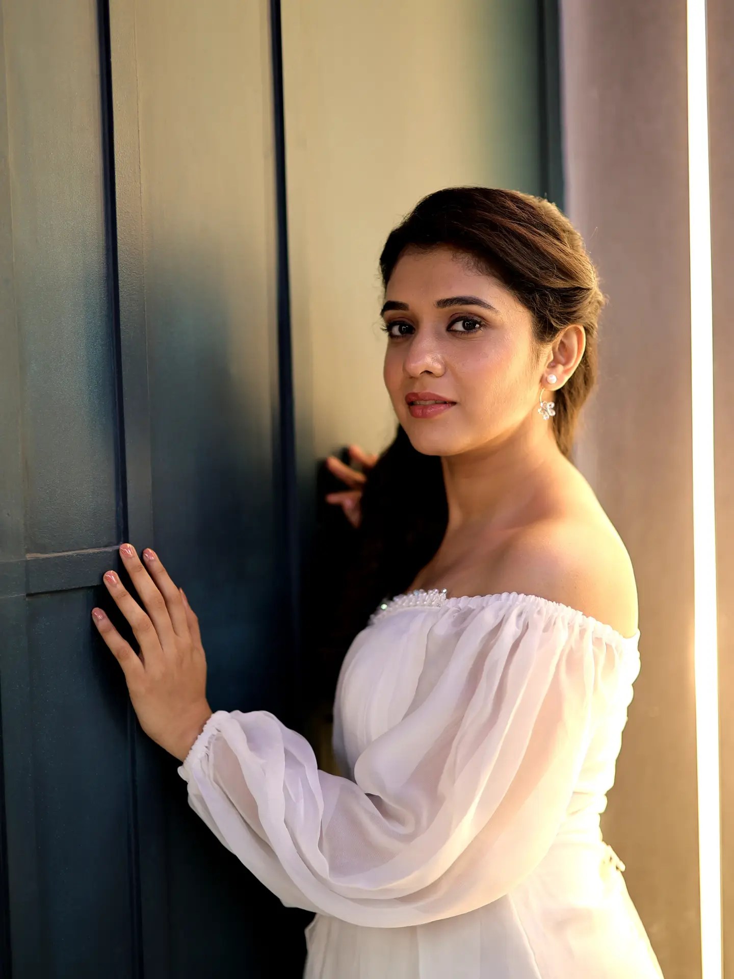 Vaishnavi Kalyankar Gaikwad White Dress Look
