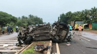 mumbai goa highway accident | lanja ratnagiri road accident | creta car dumper crash ratnagiri | mumbai goa highway accident updates