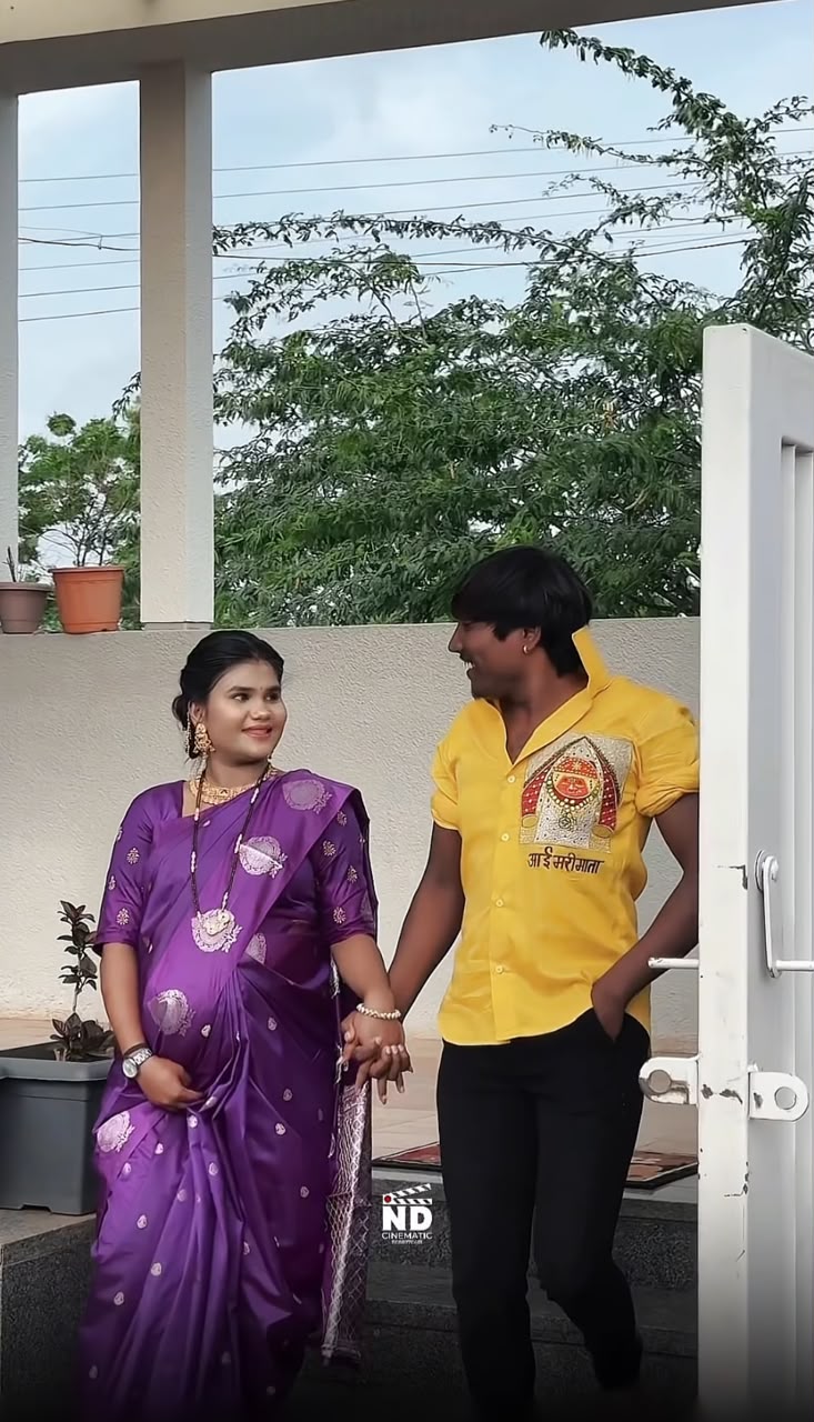 suraj chavan mari aai devi darshan with wife