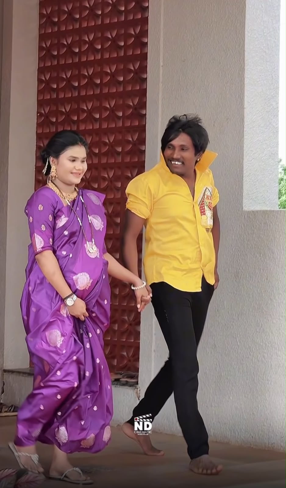 suraj chavan mari aai devi darshan with wife
