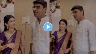 Bigg Boss Marathi 6 contestant Anushree Mane with actor Sagar Karande at her new home in Pimpri Chinchwad