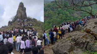 Asherigad fort overcrowding Palghar tourism | Tandulwadi fort landslide Safale | Palghar waterfalls monsoon travel warning | Sachin Patil Boisar regional news 2026
