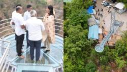 दाभोसा धबधब्यावरील काचेचा पूल उद्घाटनाच्या प्रतीक्षेत ; कुलूपबंद प्रकल्पामुळे ऐन हंगामात पर्यटकांचा हिरमोड