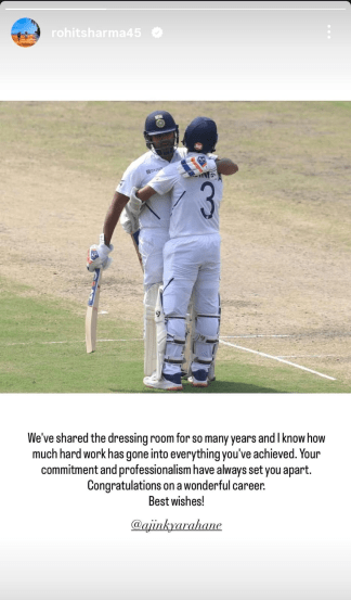 Rohit Sharma Instagram Story
