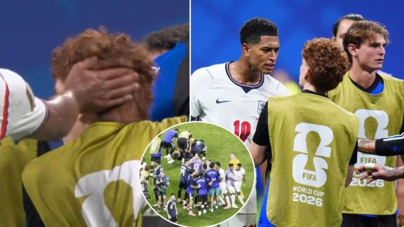 Jude Bellingham fight with Argentina player in FIFA World Cup | Argentina vs England semi final Jude Bellingham fight video | फिफा विश्वचषक सामन्यात ज्युड बेलिंगहॅमचा राडा