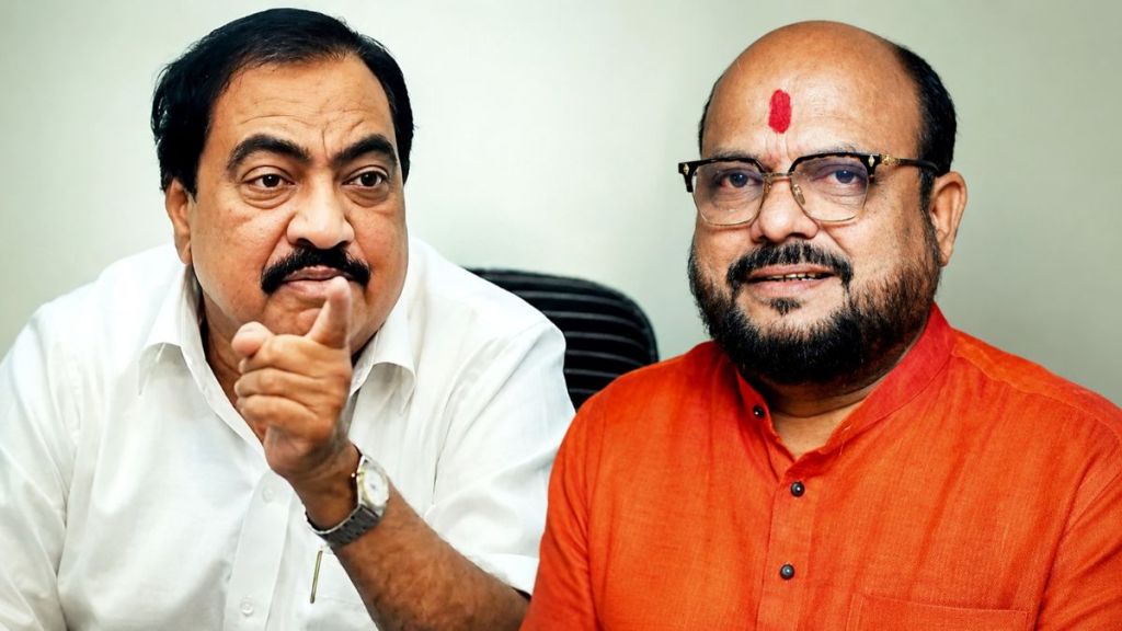 Gulabrao Patil speaking to media about Eknath Khadse BJP Gharwapsi | Minister Gulabrao Patil Taunt on Khadse meeting Uddhav Thackeray | एकनाथ खडसे भाजप घरवापसी गुलाबराव पाटील | गुलाबराव पाटील टीका जळगाव राजकीय घडामोडी Gulabrao Patil speaking to media about Eknath Khadse BJP Gharwapsi | Minister Gulabrao Patil Taunt on Khadse meeting Uddhav Thackeray | एकनाथ खडसे भाजप घरवापसी गुलाबराव पाटील | गुलाबराव पाटील टीका जळगाव राजकीय घडामोडी