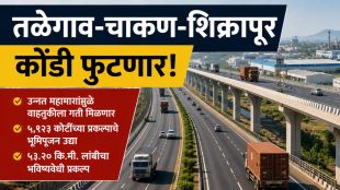 Talegaon Chakan Shikrapur Highway route plan Pune | Chakan MIDC elevated flyover road project infrastructure | तळेगाव चाकण शिक्रापूर उन्नत महामार्ग | पुणे औद्योगिक पट्टा वाहतूक कोंडी आणि ५९२३ कोटी रस्ता भूमिपूजन