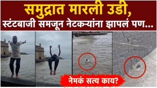 stunt or the truth about the person who jumped into the rough sea is revealed trollers are speechless new video goes viral