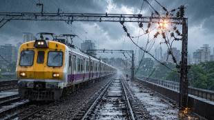 Mumbai harbor line train delayed | Juinagar railway station overhead wire fault | Central railway monsoon updates | Mumbai local train live status today