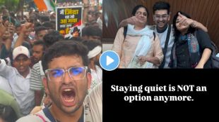 Marathi actress Chinmayee Sumeet with her son Neerud and daughter Diya protesting at Jantar Mantar Delhi for NEET UG paper leak