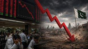 Pakistan stock market crash Marathi live chart updates | US Iran war market impact on Karachi stock exchange | पाकिस्तान शेअर बाजार घसरण कराची स्टॉक एक्सचेंज मंदी | अमेरिका इराण युद्ध बाजार परिणाम सेन्सेक्स निफ्टी घसरण