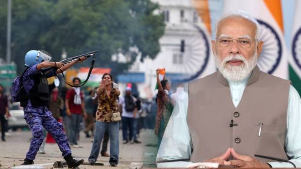 pm modi parliament march violence reaction | kiren rijiju nda meeting statement delhi protest | पीएम मोदी संसद मोर्चा हिंसाचार प्रतिक्रिया | किरण रिजीजू एनडीए बैठक विधान दिल्ली आंदोलन