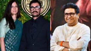 MNS Chief Raj Thackeray at Aamir Khan and Gauri Sprat Wedding in Mumbai