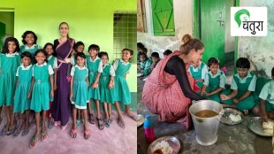 Sandra Lavi Gojkovic Swiss woman | India School Project Sunderban West Bengal | Sandra Lavi left Dubai career for social work | Free education and food for rural children West Bengal