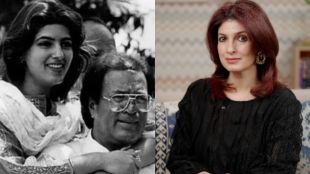 Veteran Bollywood superstar Rajesh Khanna with his daughter Twinkle Khanna in an old emotional photo