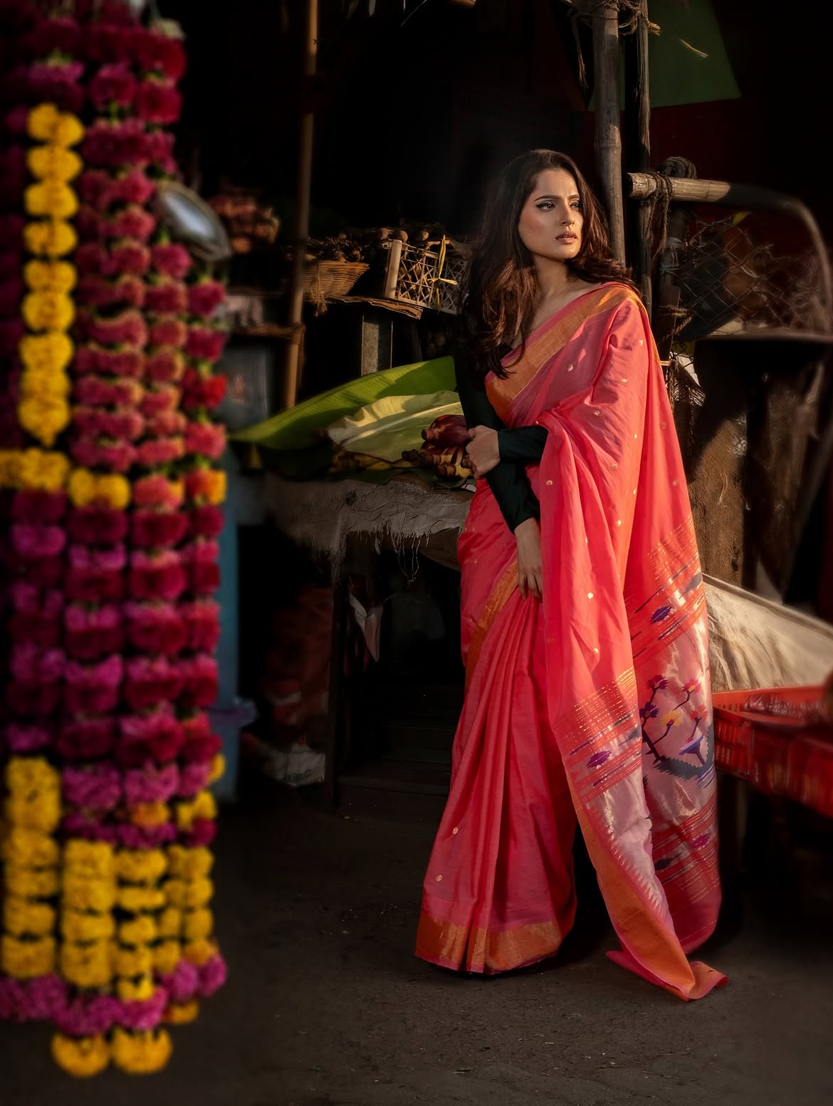 Priya Bapat saree look
