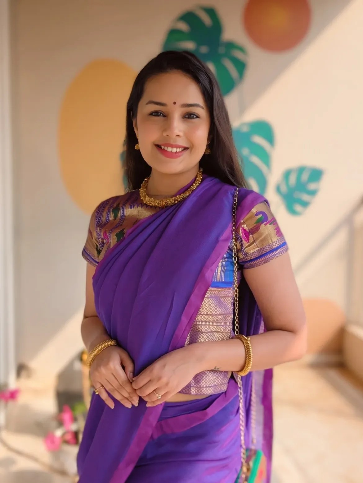 Shivani Rangole Saree Look