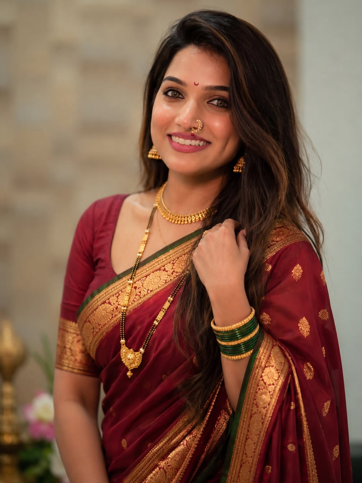 Jahnvi Killekar Narali Purnima look