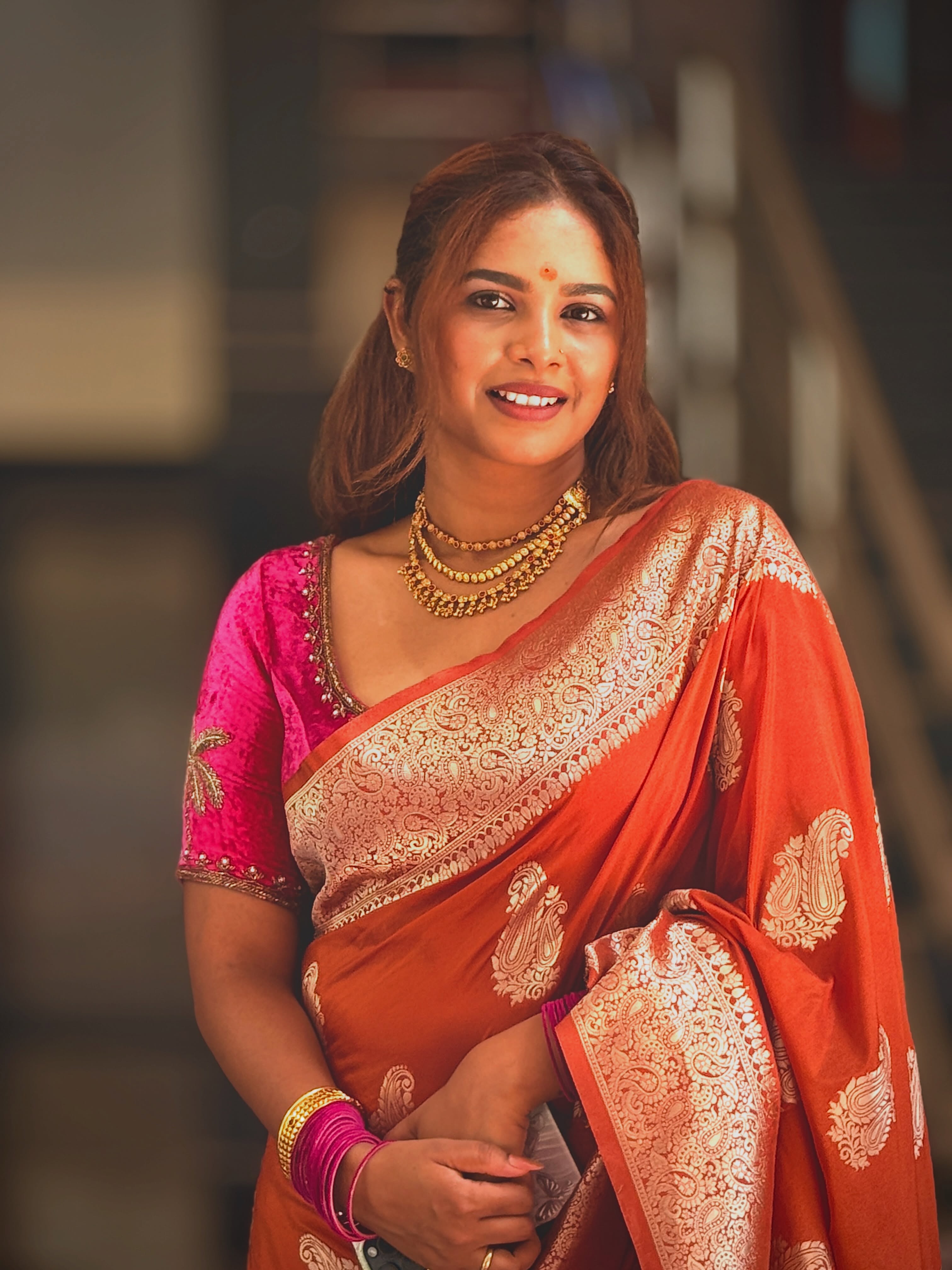 amruta dhongde saree look