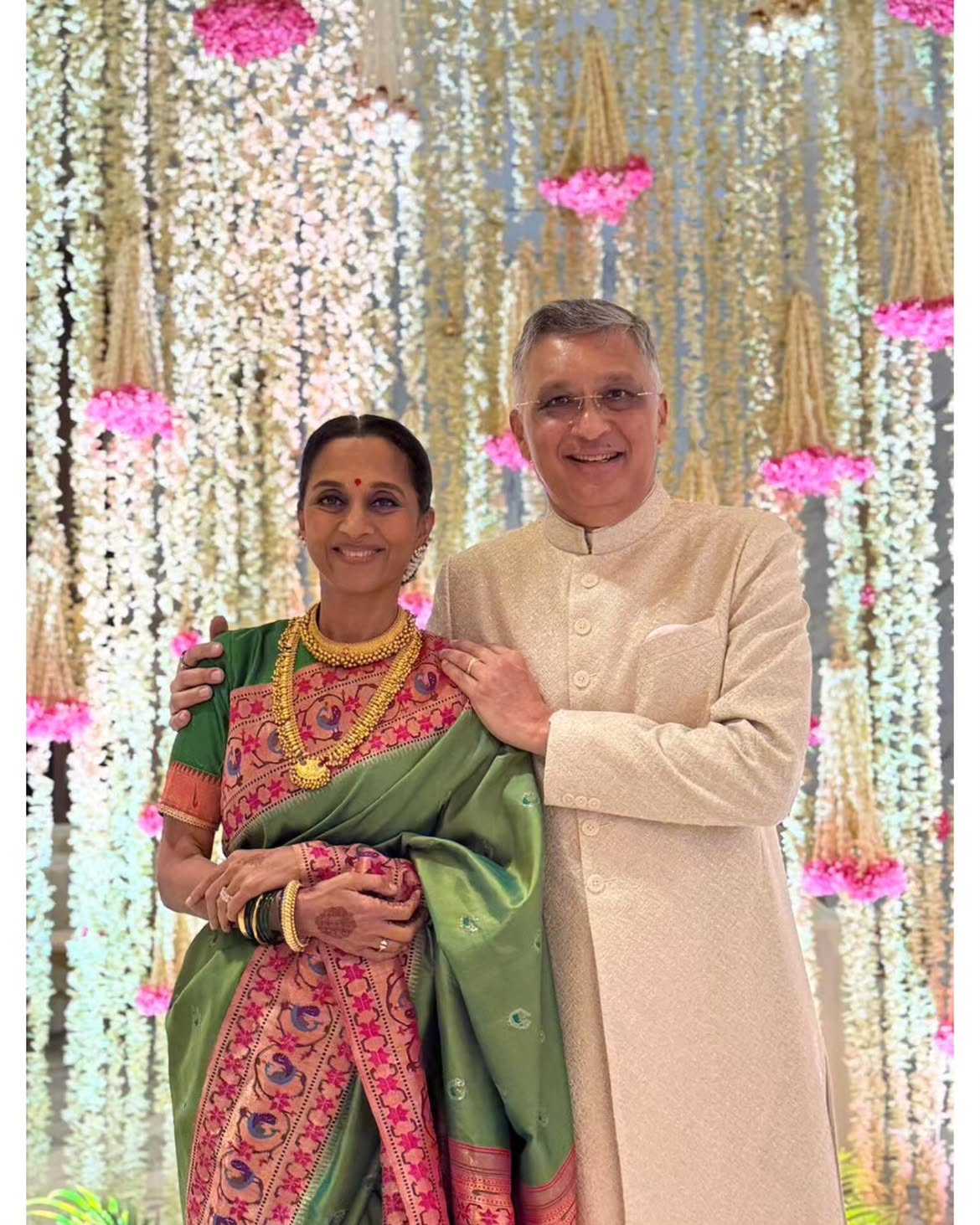 Supriya Sule Paithani saree look