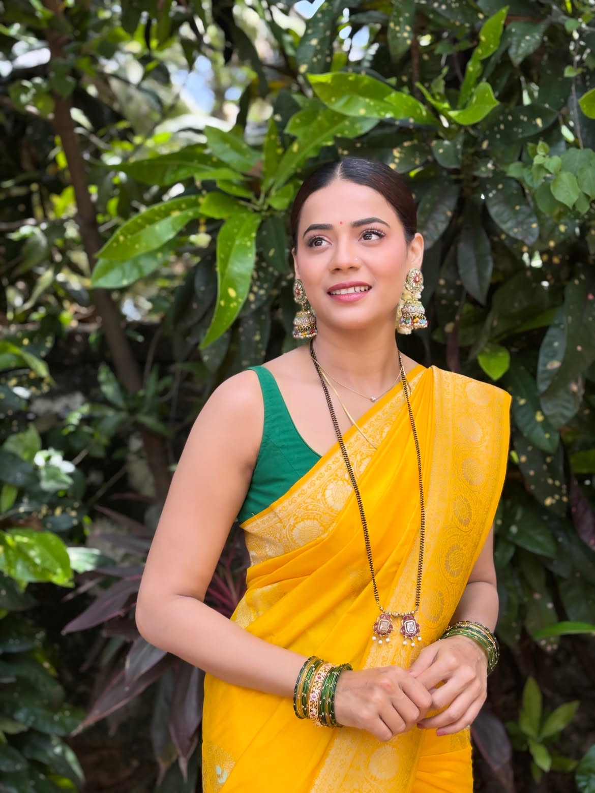 Pratiksha Mungekar traditional saree look