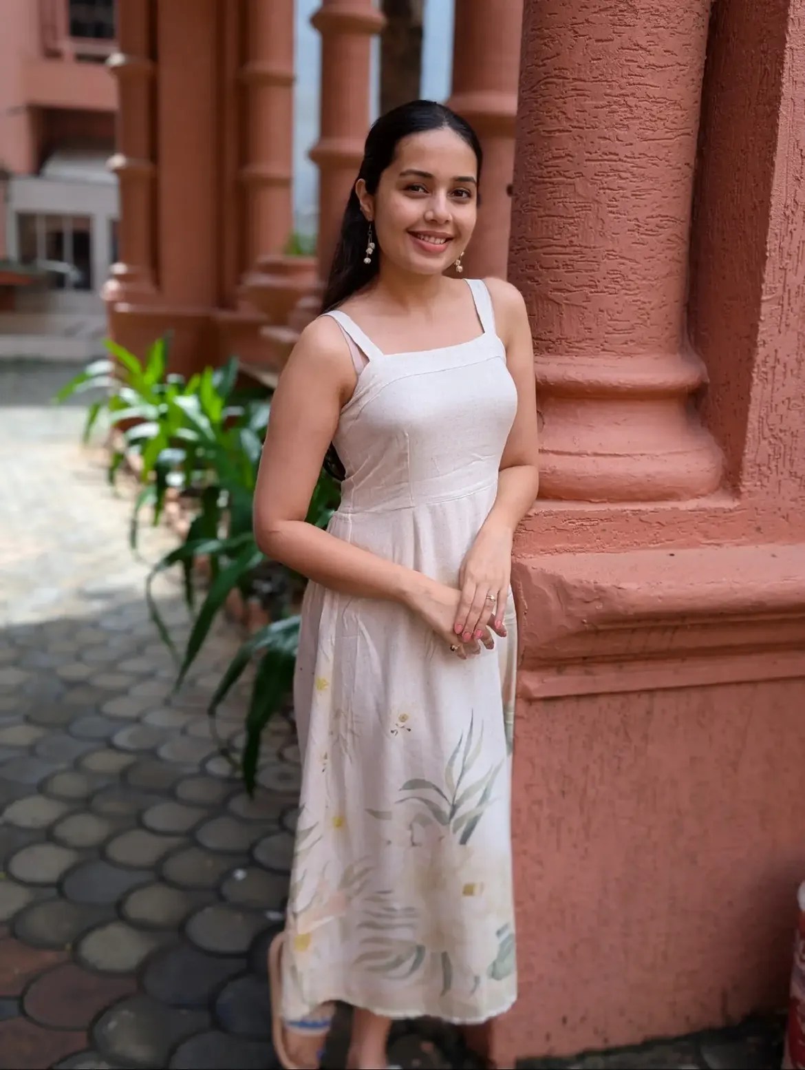 Shivani Rangole white one piece dress