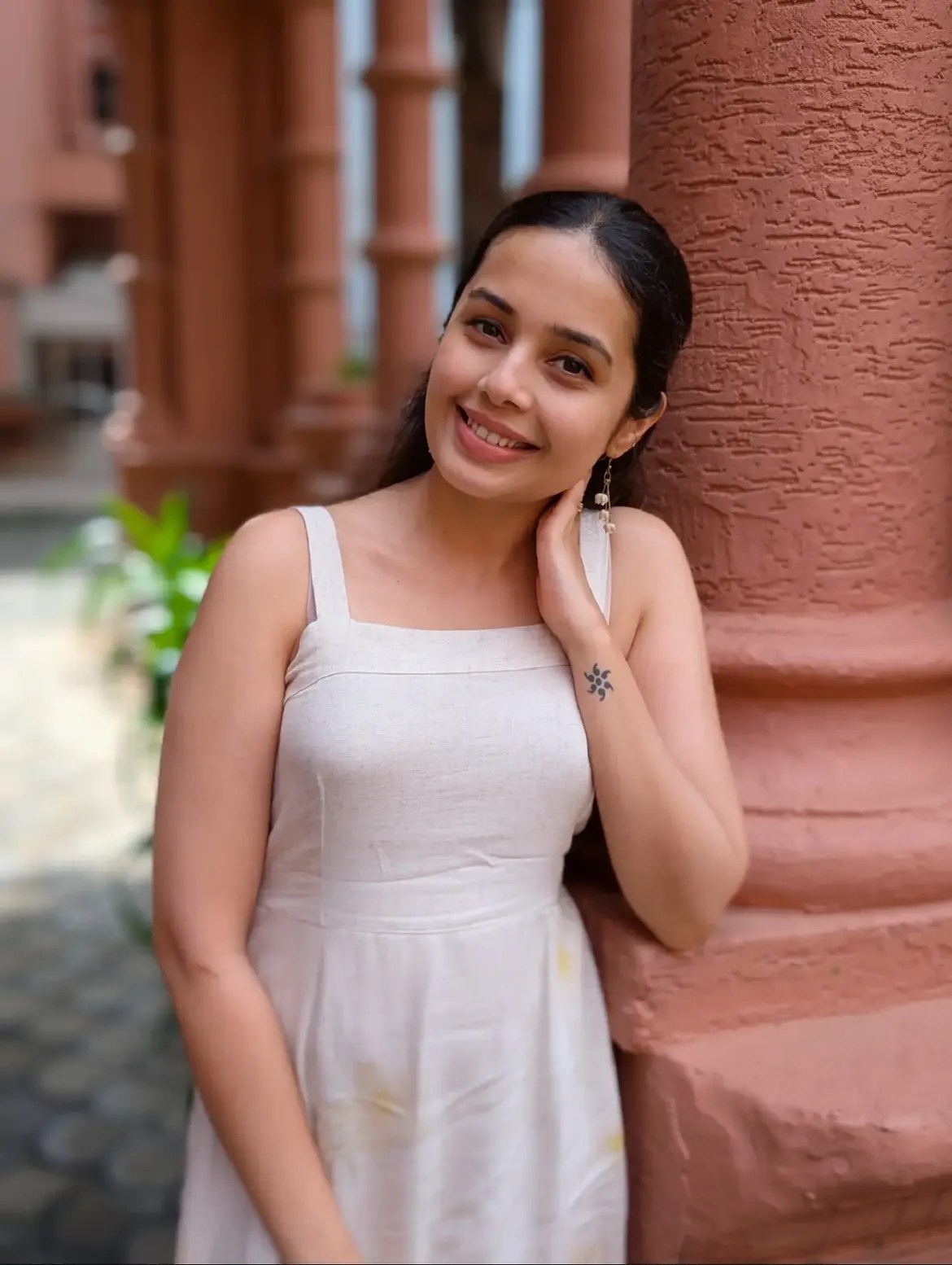 Shivani Rangole white one piece dress