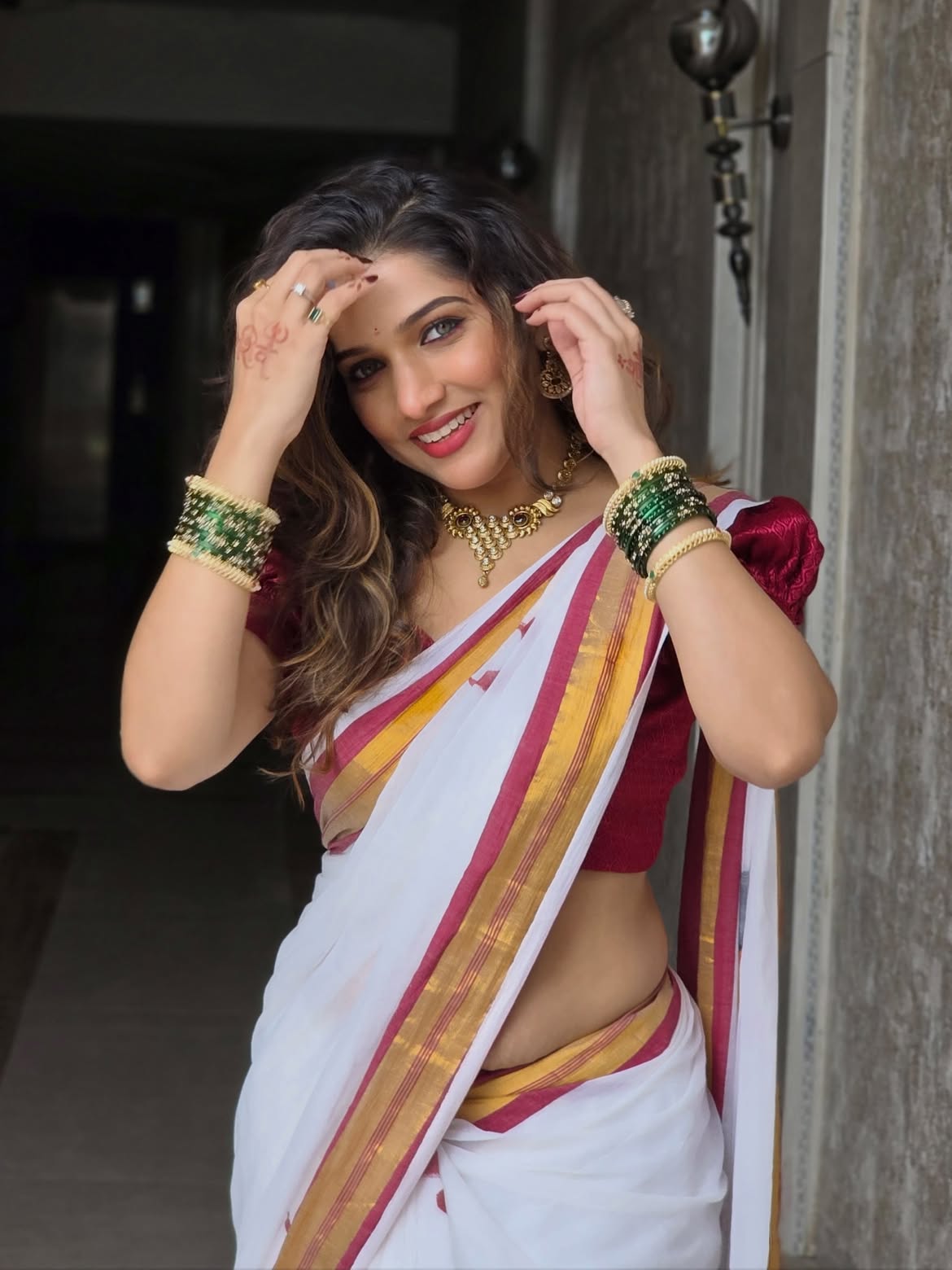 Jahnvi Killekar Narali Purnima look