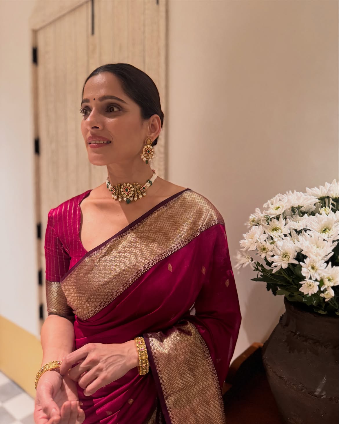 Priya Bapat saree look