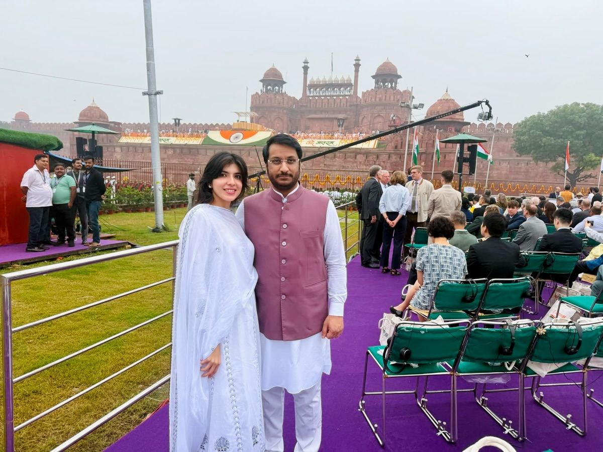 Parth Pawar fiance Kynat Dara at red fort