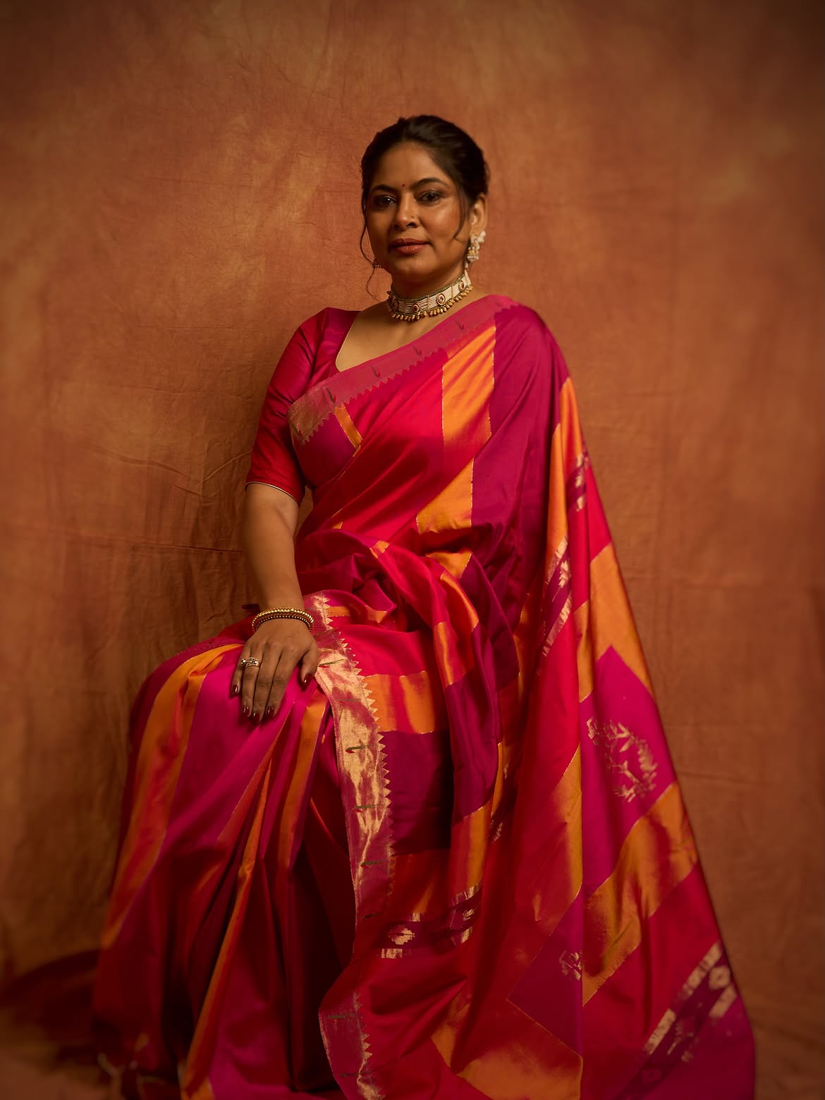 Shweta Shinde pink saree photos