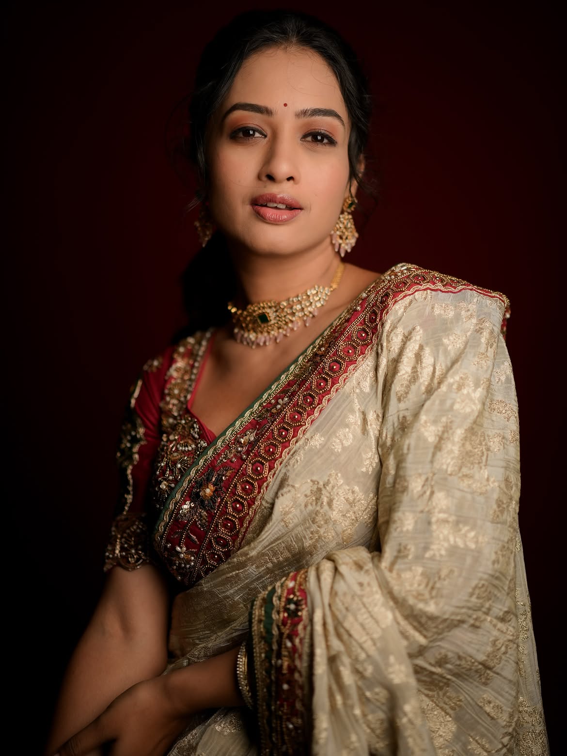 Girija Prabhu saree look