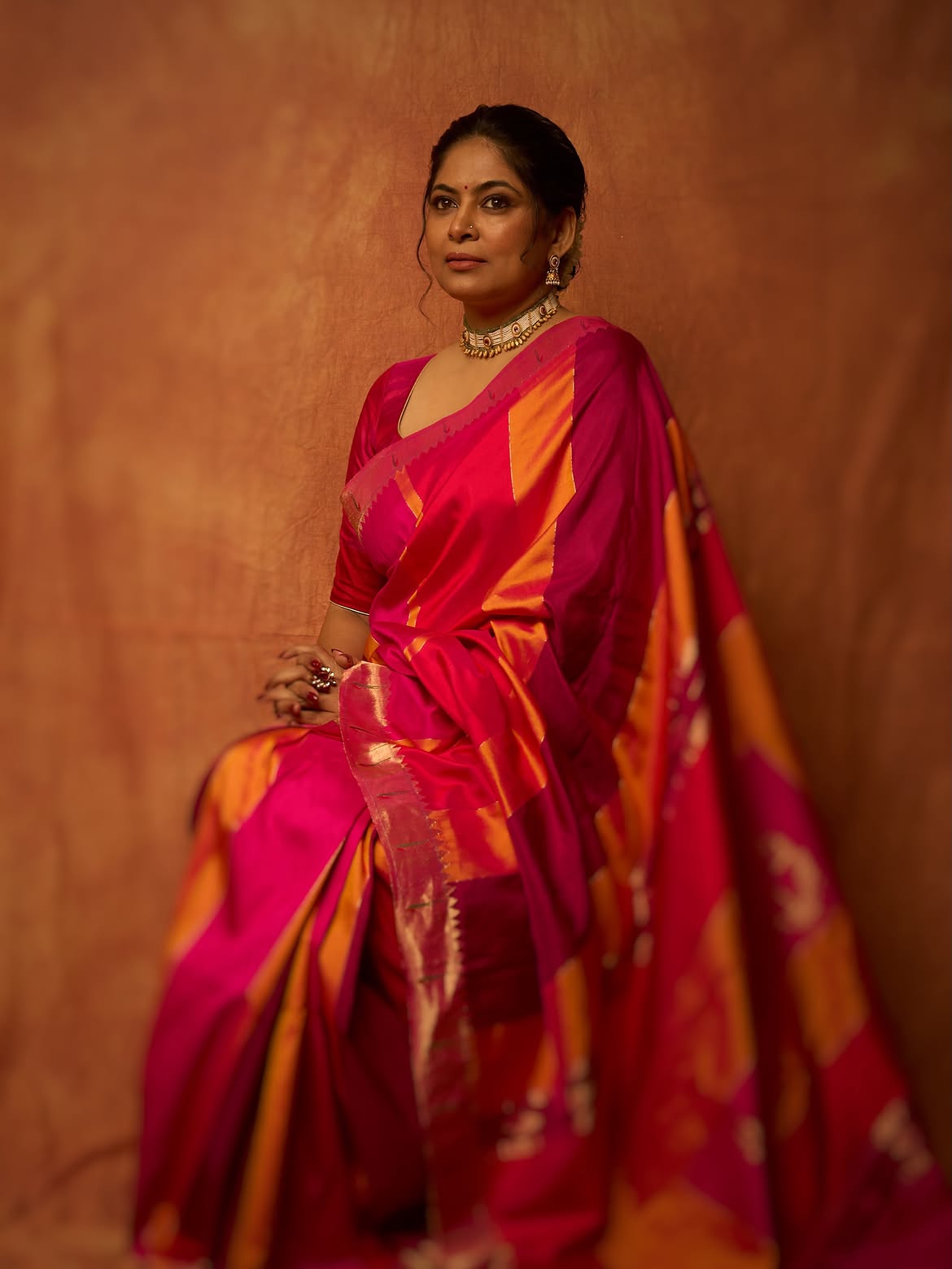 Shweta Shinde pink saree photos