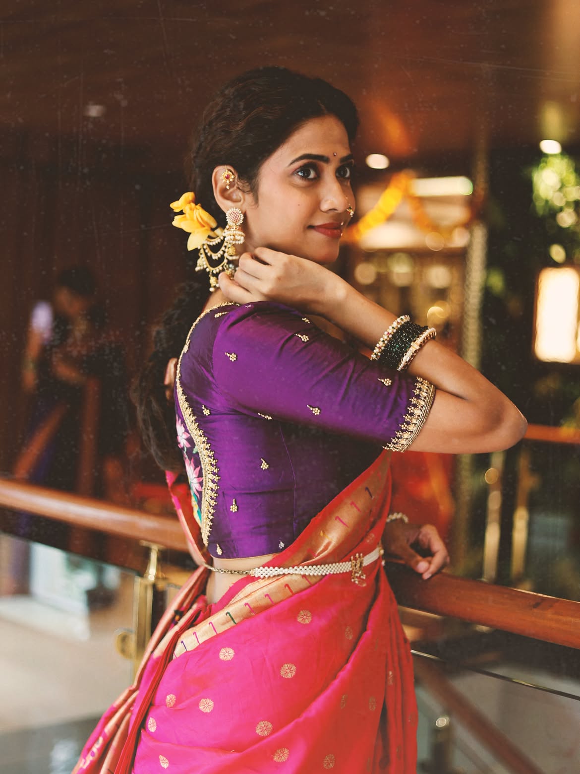 Yogita Chavan mangalagaur look