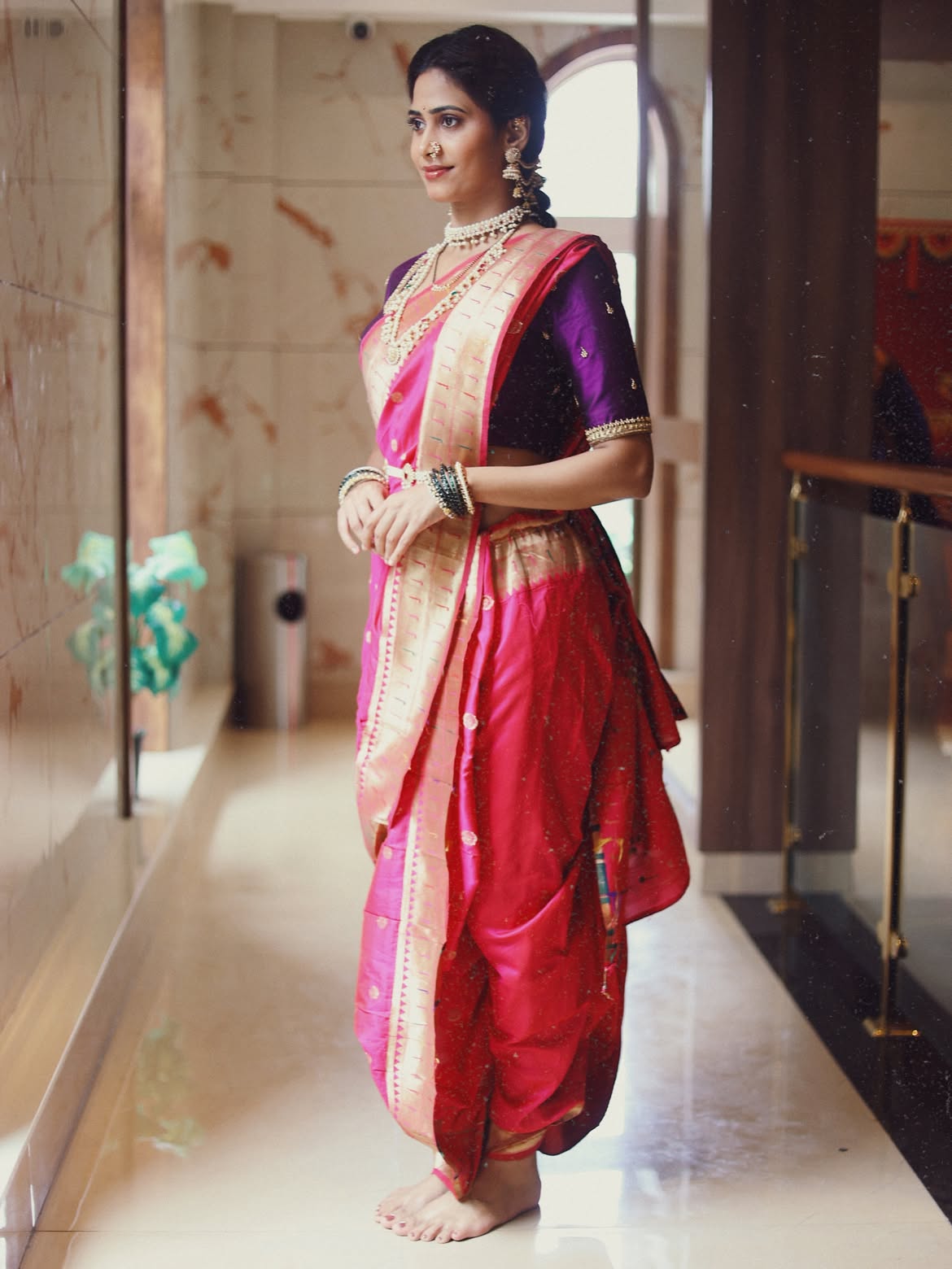 Yogita Chavan mangalagaur look