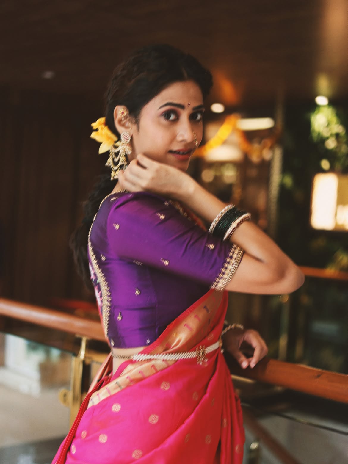 Yogita Chavan mangalagaur look