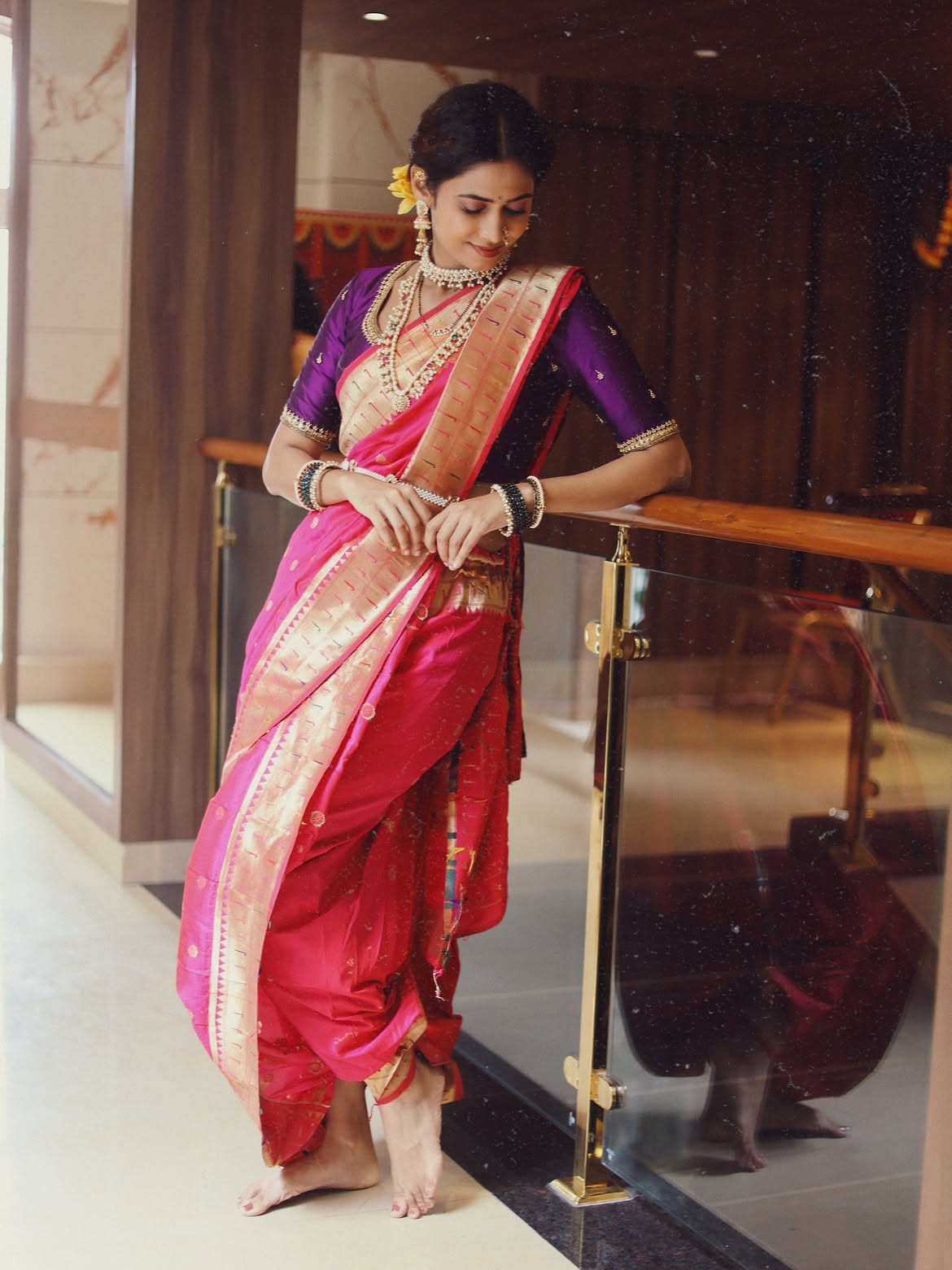 Yogita Chavan mangalagaur look