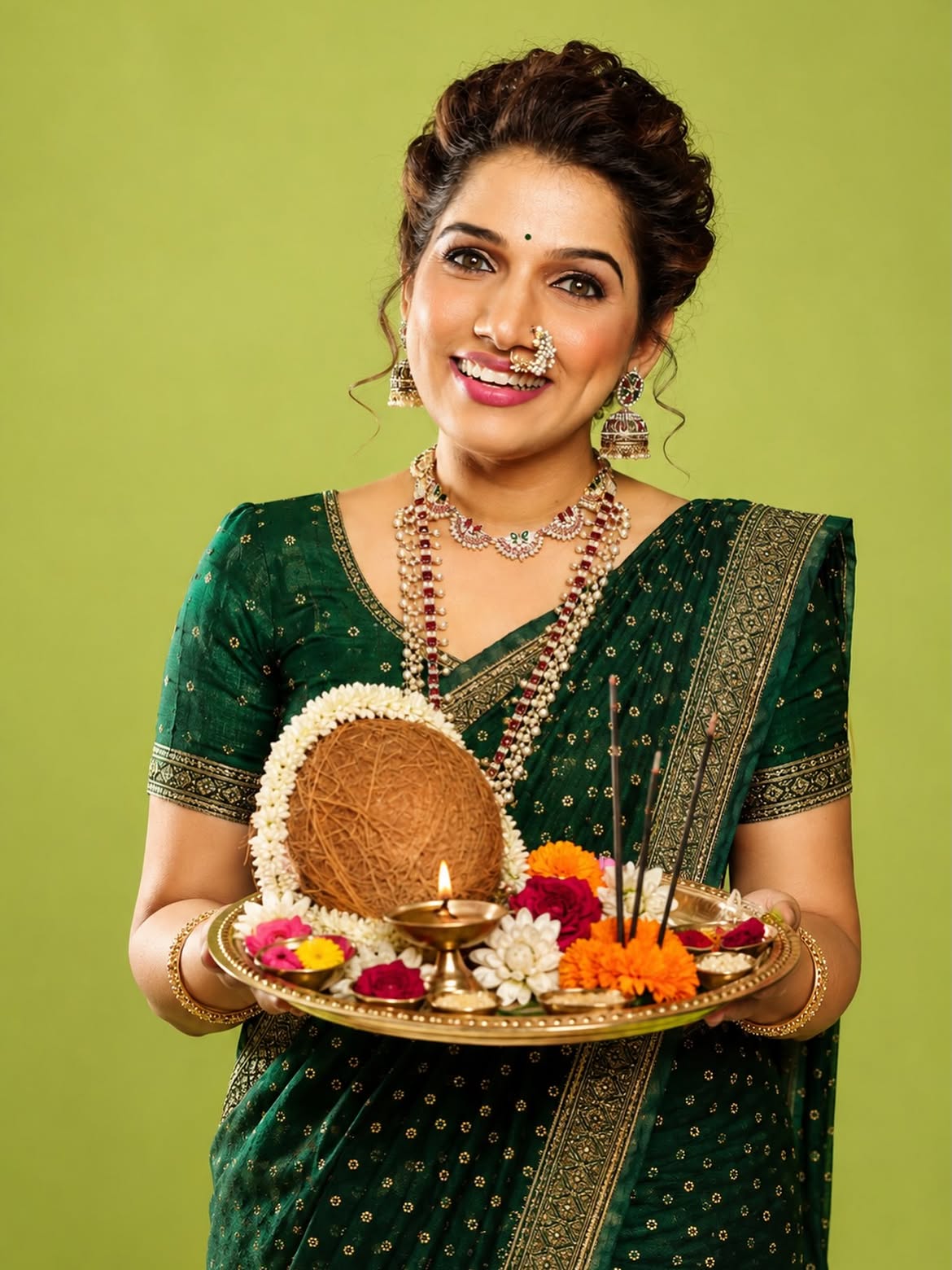 Jahnvi Killekar Narali Purnima look