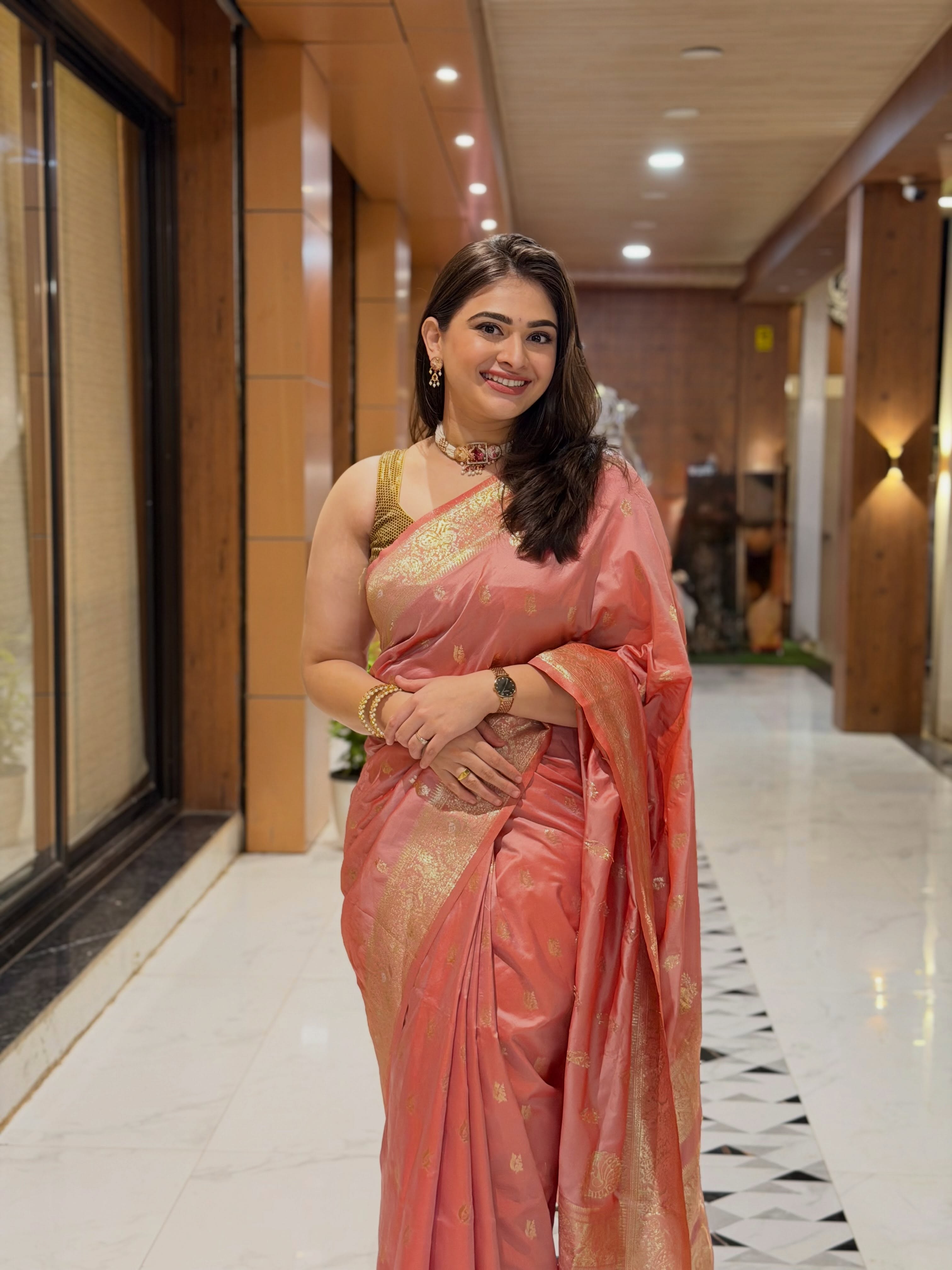 Aishwarya Shete Banarasi Saree Look