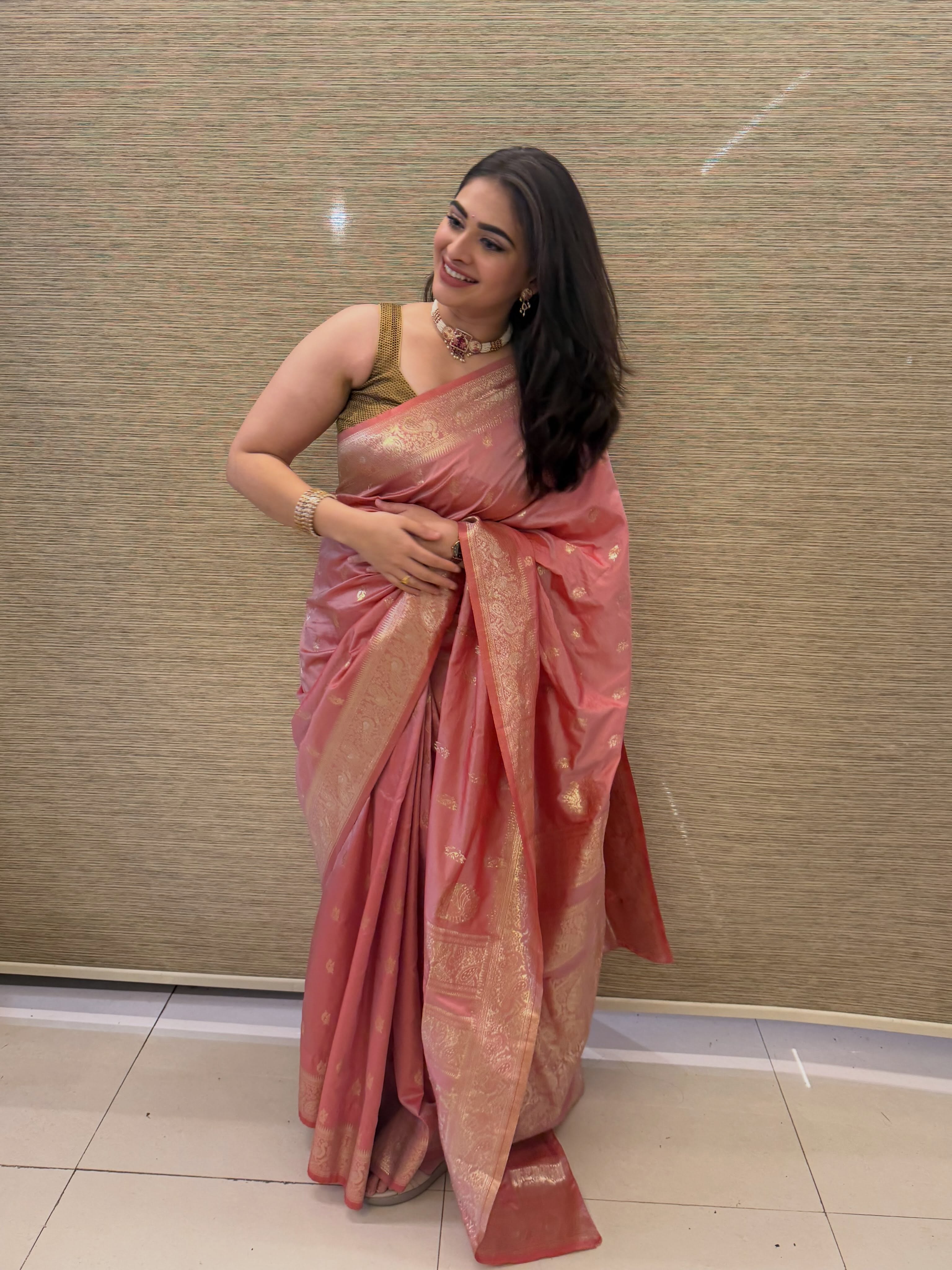 Aishwarya Shete Banarasi Saree Look