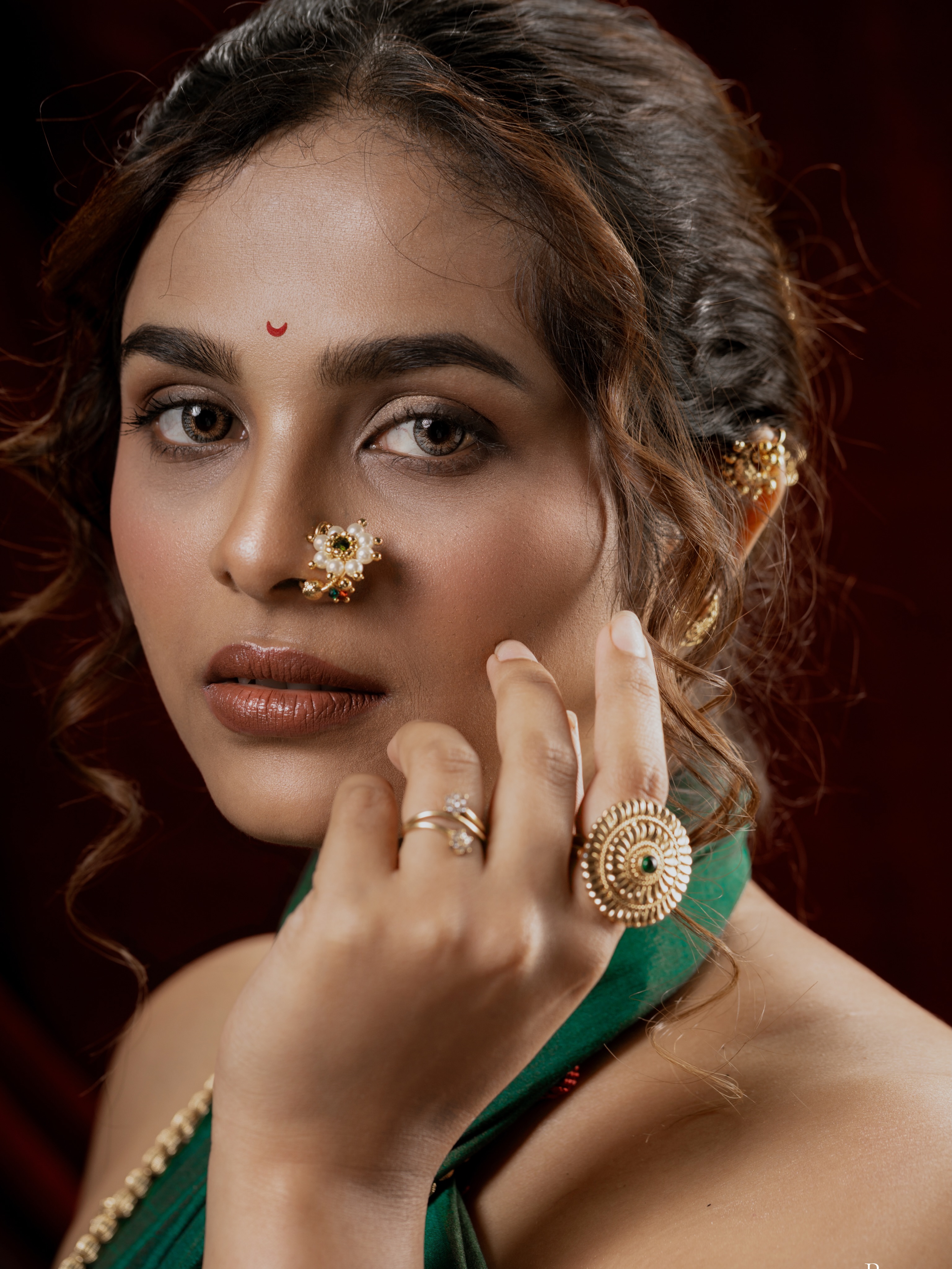Amruta Dhongade Green Saree Look