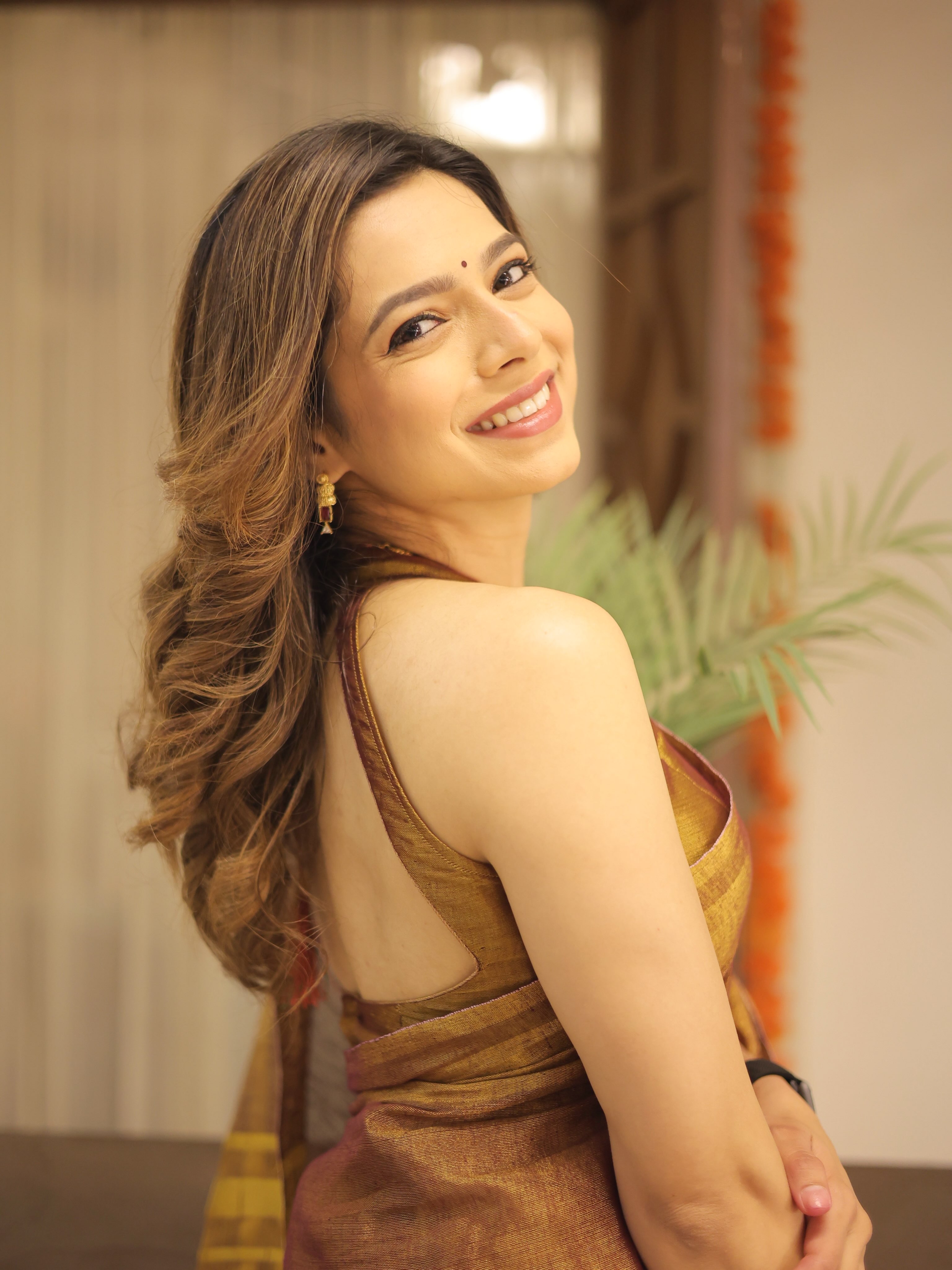 Anagha Atul Bhagare Saree Look