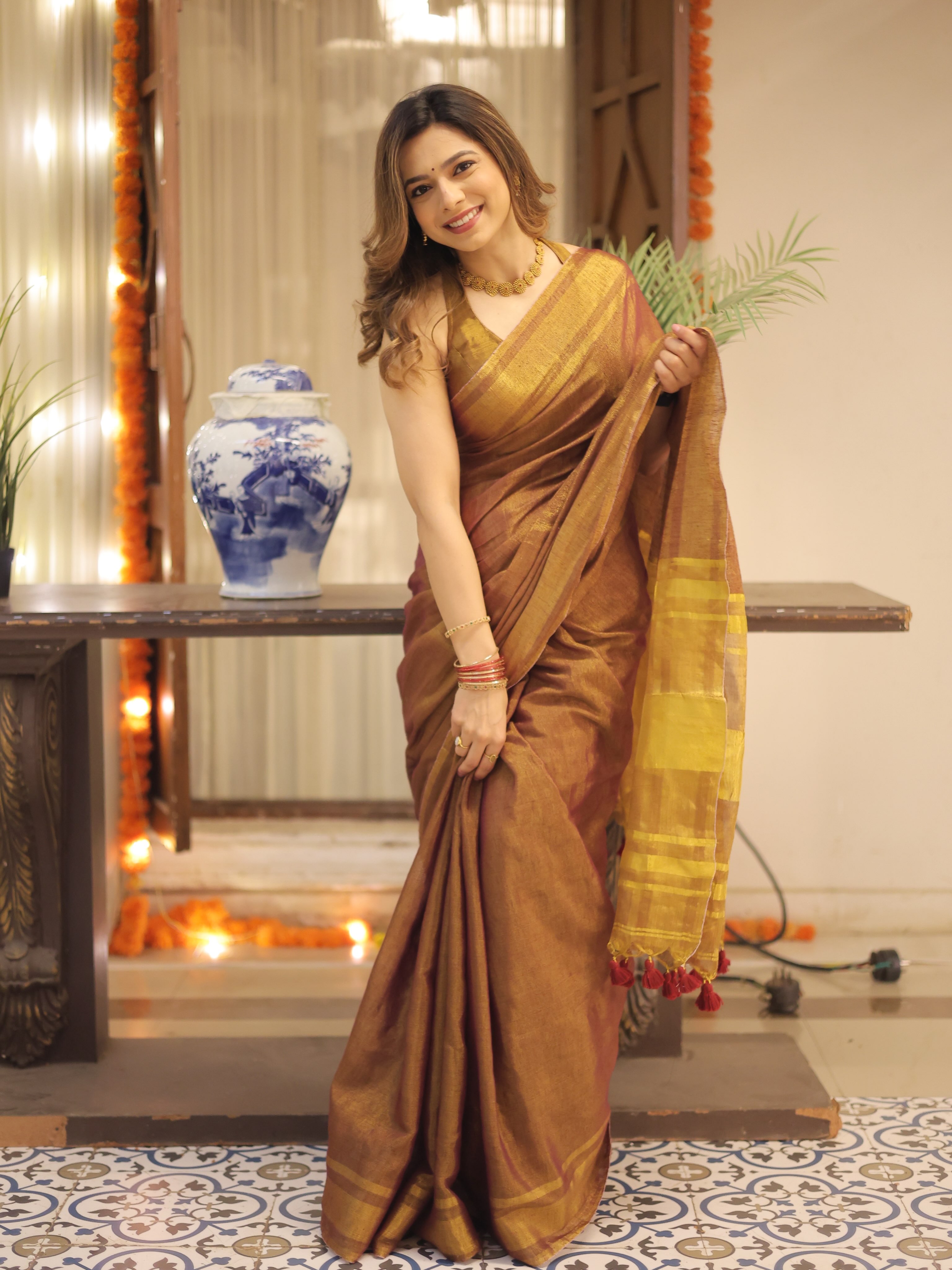 Anagha Atul Bhagare Saree Look