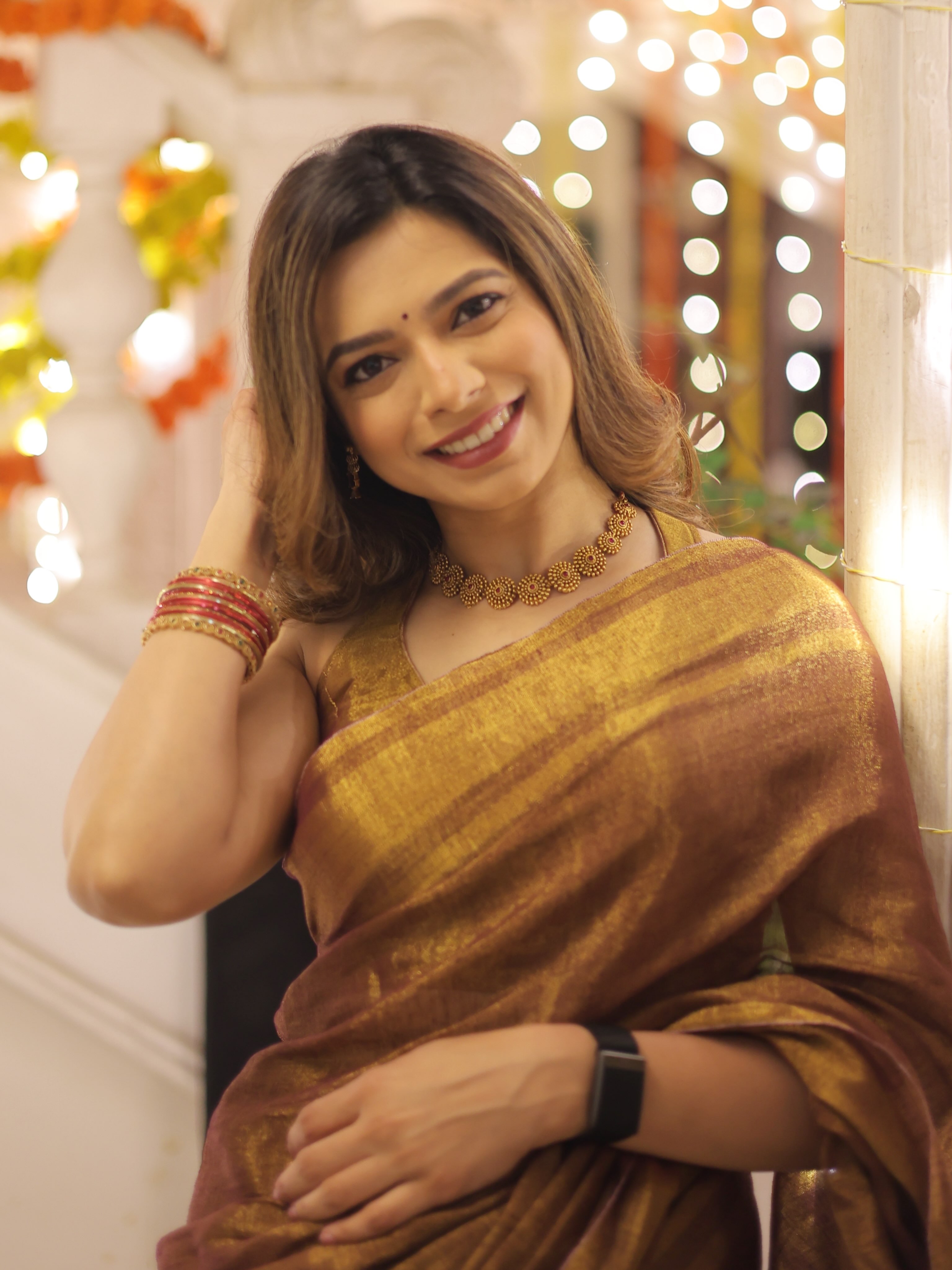 Anagha Atul Bhagare Saree Look