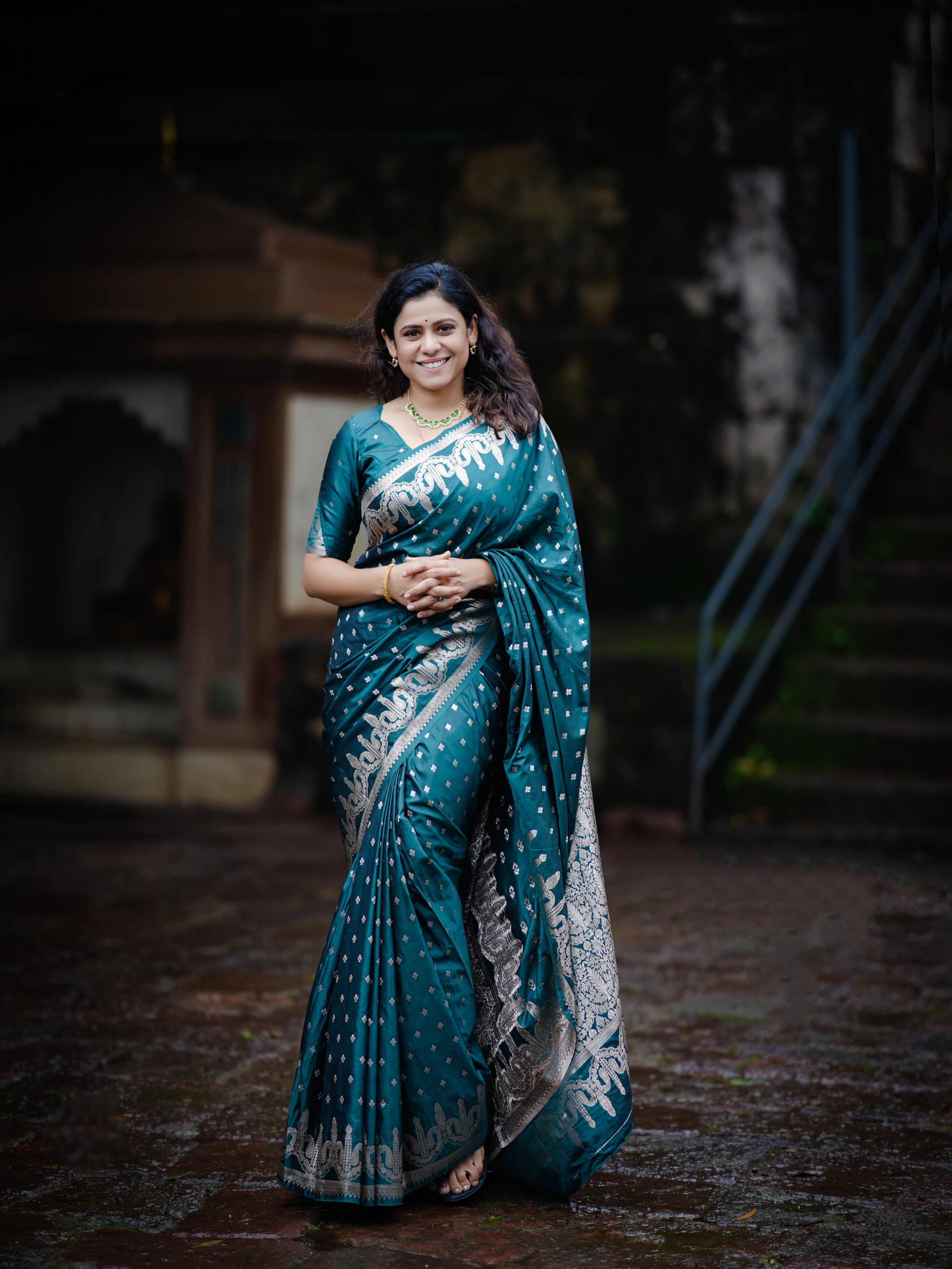 Ashvini Mahangade Silk Saree Look