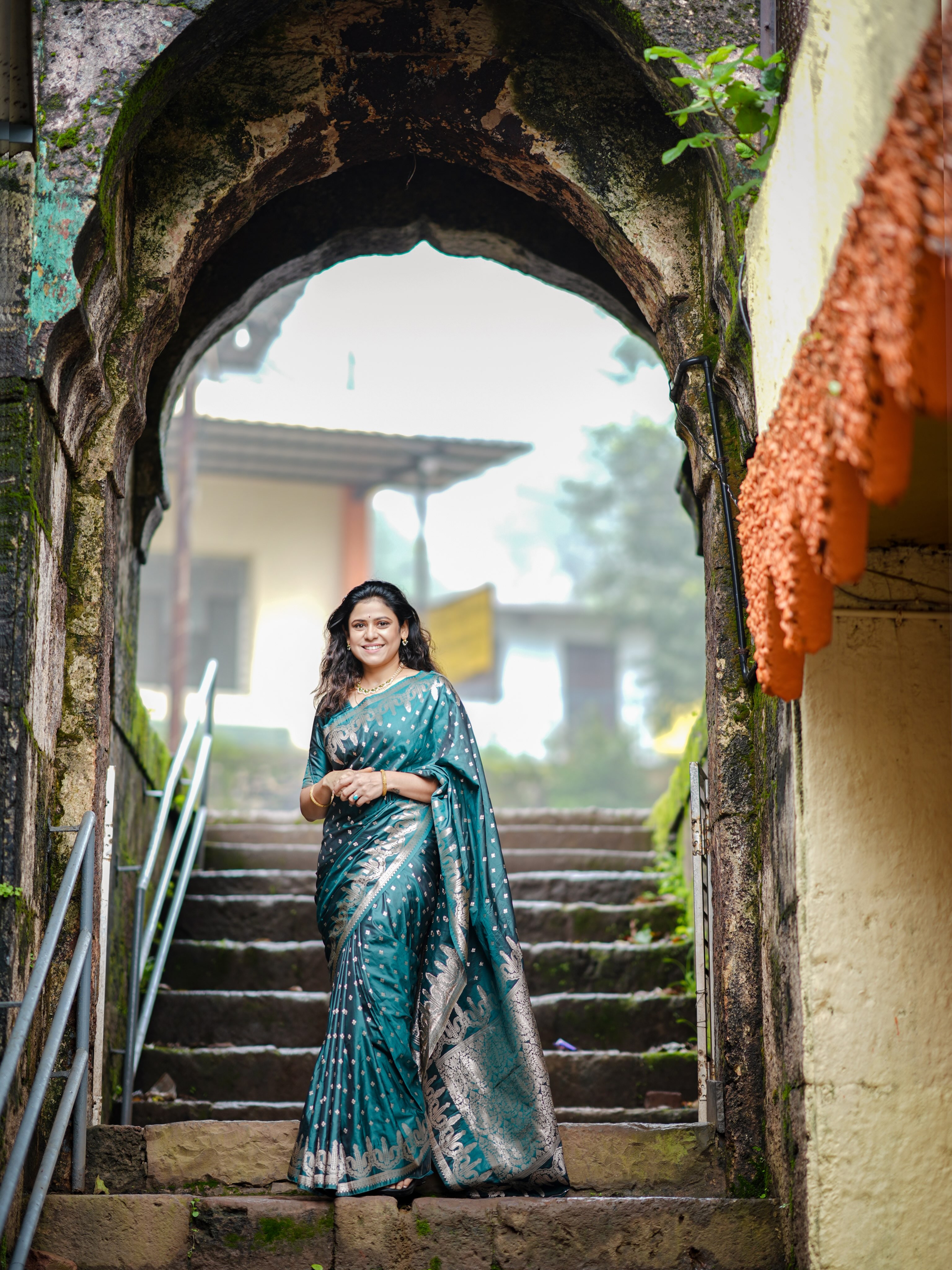 Ashvini Mahangade Silk Saree Look